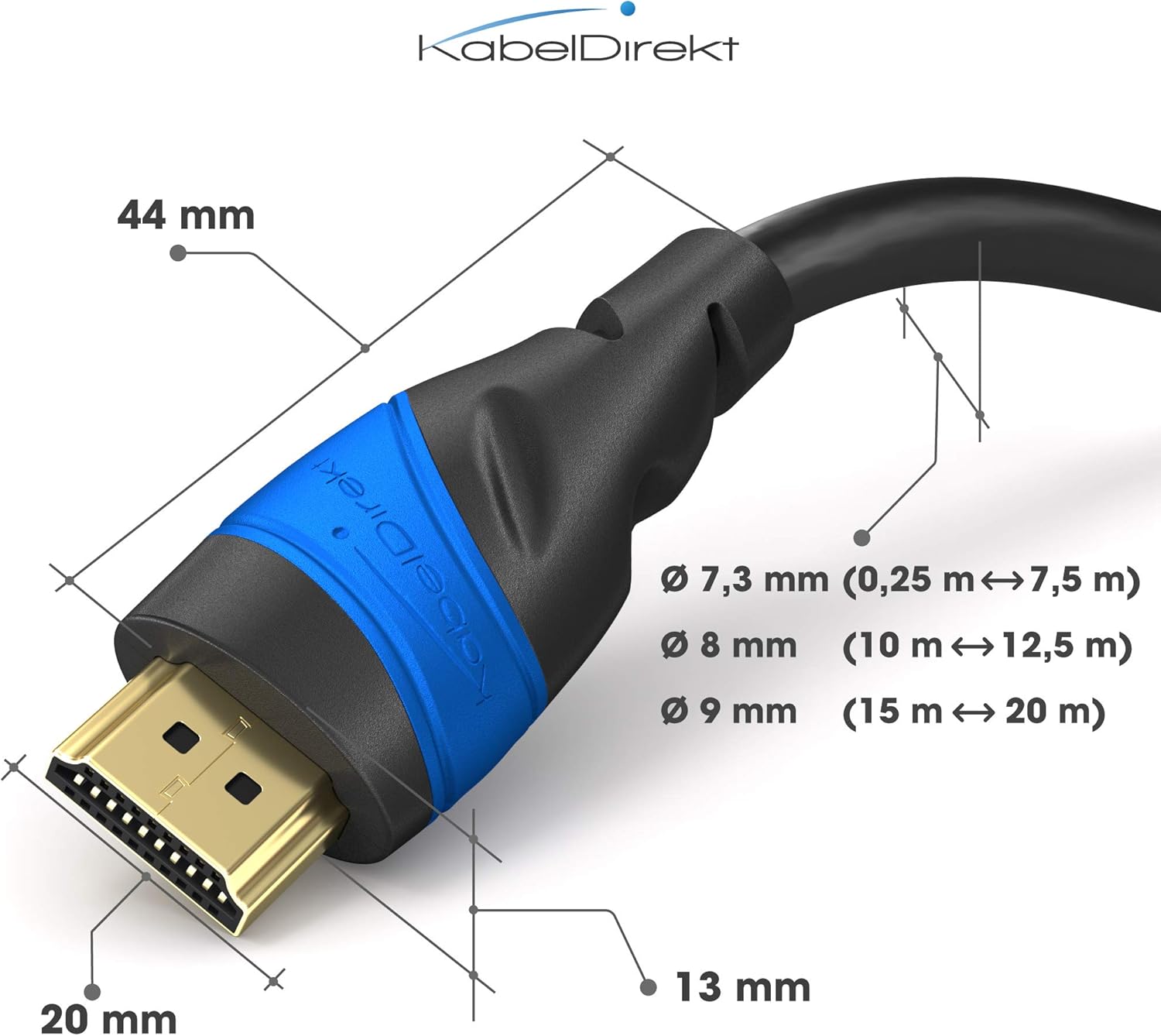 KabelDirekt – Câble HDMI 4K & 8K – 2 m – Image 3